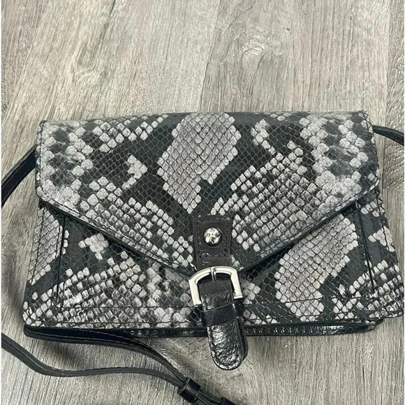 PATRICIA NASH Cassano Italian leather Smoke Python Like New Purse - Picture 2 of 11